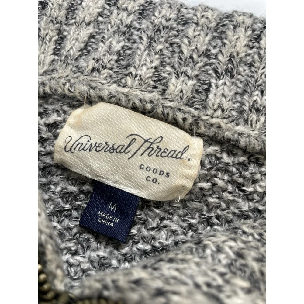 Women's‎ Mock Turtleneck Quarter Zip Pullover Sweater Universal Threads Gray M